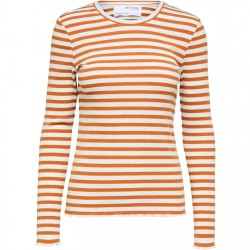 тениска,дамски,топове,selected,femme,anna,long,sleeve,t,shirt,brown