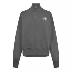 пуловер,дамски,горнища,с,качулка,дамски,ежедневни,облекла,red,run,quarter,zip,cotton,jumper,grey