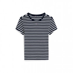 тениска,дамски,топове,tommy,jeans,short,sleeve,logo,ribbed,t,shirt,navy,stripe