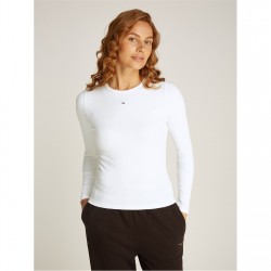 тениска,дамски,топове,tommy,jeans,long,sleeved,t,shirt,white