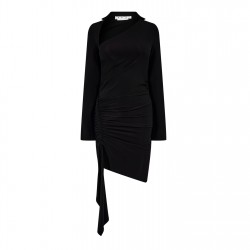 рокля,дамски,поли,и,рокли,off,white,drape,detail,mini,dress,black