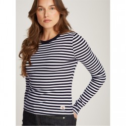 дамски,тениски,calvin,klein,jeans,woven,label,rib,long,sleeve,black,white,st