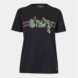 тениска,дамски,топове,biba,logo,t,shirt,animal,black
