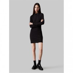 рокля,дамски,поли,и,рокли,calvin,klein,jeans,logo,elastic,milano,dress,black