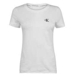 тениска,дамски,топове,calvin,klein,jeans,calvin,embroidered,logo,slim,fit,t,shirt,bright,white