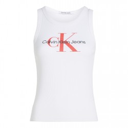 потник,calvin,klein,jeans,archival,monologo,tank,top,bright,white