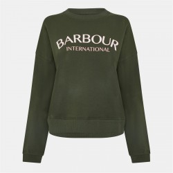блуза,дамски,горнища,с,качулка,дамски,ежедневни,облекла,barbour,international,women's,b.intense,cali,crew,sweatshirt,envy