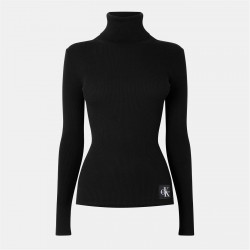 дамски,плетени,дрехи,дамски,топове,calvin,klein,jeans,ckj,wov,roll,neck,ld54,black