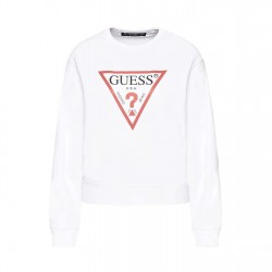 дамска,блуза,дамски,блузи,guess,womens,logo,sweater,pure,white