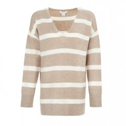 рокля,дамски,плетени,дрехи,miso,v,neck,loose,stripe,sweater,dress,women,brown