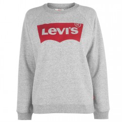 блуза,дамски,пижами,дамски,блузи,levis,relax,logo,sweatshirt,grey