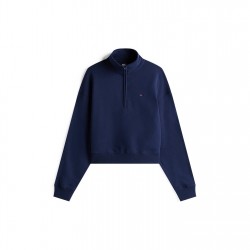 Tommy Jeans TJ Flag quarter Zip Ld54 - Navy дамски,горнища,с,качулка,дамски,ежедневни,облекла,tommy,jeans,tj,flag,quarter,zip,ld54,navy