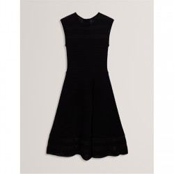 Ted Baker Ted Knit Skaterdress Ld54 - Black дамски,поли,и,рокли,дамски,плетени,дрехи,ted,baker,ted,knit,skaterdress,ld54,black