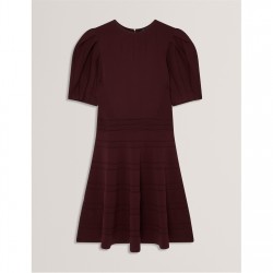 дамски,поли,и,рокли,дамски,плетени,дрехи,ted,baker,ted,knit,skater,dres,ld54,dk,red