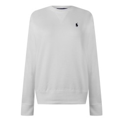 Поларена блуза Polo Ralph Lauren Fleece Crew Sweater - WHITE поларена,блуза,дамски,ежедневни,облекла,polo,ralph,lauren,fleece,crew,sweater,white