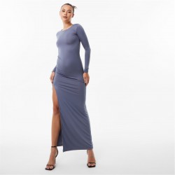 рокля,дамски,поли,и,рокли,jack,wills,slit,maxi,dress,folkstone,grey