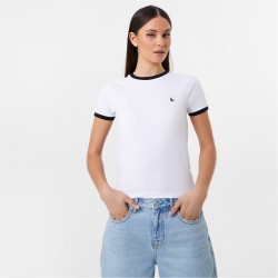 тениска,дамски,тениски,jack,wills,trinkey,ringer,t,shirt,white