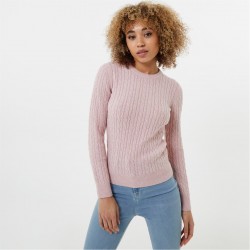 пуловер,дамски,плетени,дрехи,jack,wills,tinsbury,merino,wool,blend,cable,knitted,jumper,pink