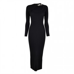 рокля,дамски,плетени,дрехи,jack,wills,slash,midi,dress,ld44,black