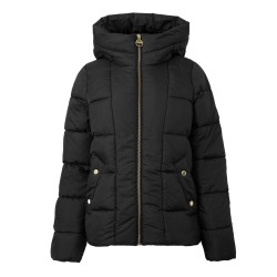 Дамско яке Barbour International Womens Brantley Hooded Funnel-Neck Short Puffer Jacket - Black дамско,яке,дамски,якета,и,палта,barbour,international,womens,brantley,hooded,funnel,neck,short,puffer,jacket,black