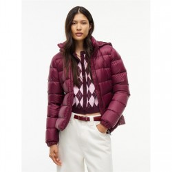 Дамско яке Tommy Jeans Womens Hooded Down Short Puffer Jacket - Calypso Berry дамско,яке,дамски,якета,и,палта,tommy,jeans,women,s,hooded,down,short,puffer,jacket,calypso,berry