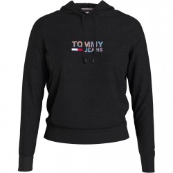 суичър,дамски,пижами,дамски,блузи,tommy,jeans,logo,hoodie,black,bds