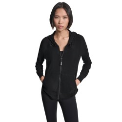Дамски суичър DKNY Womens Zip Hoodie - Black дамски,суичър,дамски,ежедневни,облекла,dkny,women,s,zip,hoodie,black