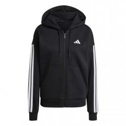 Дамски суичър Adidas Essentials 3 Stripe Zip Track Hoodie Womens - Black дамски,суичър,разпродажба,adidas,дамски,горнища,с,качулка,adidas,essentials,3,stripe,zip,track,hoodie,womens,black