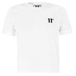 тениска,дамски,топове,11,degrees,core,cropped,t,shirt,white