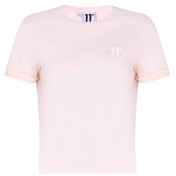 Тениска 11 Degrees Core Cropped T Shirt - Chalk Pink тениска,11,degrees,core,cropped,t,shirt,chalk,pink
