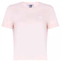 тениска,дамски,топове,11,degrees,core,cropped,t,shirt,chalk,pink