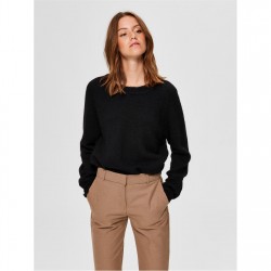 дамски,плетени,дрехи,selected,femme,lulu,knit,top,black