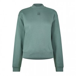 блуза,промоция,на,зимни,облекла,дамски,горнища,с,качулка,дамски,ежедневни,облекла,hugo,women's,mock,neck,sweatshirt,open,green