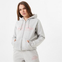 суичър,дамски,блузи,jack,wills,hunston,logo,zip,hoodie,grey,marl