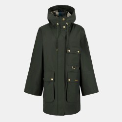 Barbour Womens Arla Waterproof Hooded Long Sleeve Rain Anorak - Dusky Khaki дамски,якета,и,палта,barbour,women,s,arla,waterproof,hooded,long,sleeve,rain,anorak,dusky,khaki