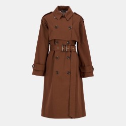 Barbour Womens Aoife Showerproof Double-Breasted Long Sleeve Rain Anorak - Vicuna/Tartan дамски,якета,и,палта,barbour,women,s,aoife,showerproof,double,breasted,long,sleeve,rain,anorak,vicuna,tartan