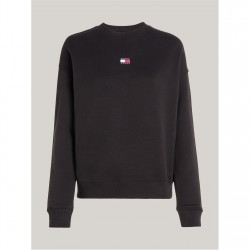 Tommy Jeans Tommy Jeans Tjw Bxy Badge Crew Ext - Black промоция,на,зимни,облекла,дамски,горнища,с,качулка,дамски,ежедневни,облекла,tommy,jeans,tommy,jeans,tjw,bxy,badge,crew,ext,black