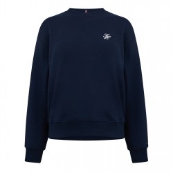блуза,дамски,горнища,с,качулка,дамски,ежедневни,облекла,tommy,hilfiger,women's,script,crew,sweatshirt,dark,n,navy
