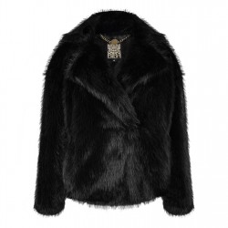 яке,дамски,якета,и,палта,biba,biba,short,faux,fur,jacket,black