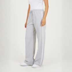 Brave Soul BS Womens Wide Leg Jogger with Side Stripe Detail - Grey/White дамски,анцузи,дамски,долнища,размер+,brave,soul,bs,womens,wide,leg,jogger,with,side,stripe,detail,grey,white