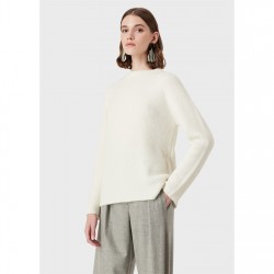 пуловер,дамски,плетени,дрехи,дамски,топове,emporio,armani,long,sleeve,knit,jumper,off,white