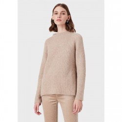 пуловер,дамски,плетени,дрехи,дамски,топове,emporio,armani,long,sleeve,knit,jumper,beige