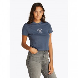 тениска,дамски,топове,tommy,jeans,women's,varsity,crest,crew,neck,t,shirt,dark,night,navy