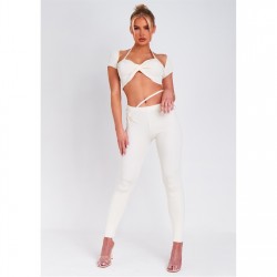 клин,дамски,чорапогащи,и,клинове,missy,empire,waist,knit,leggings,ivory