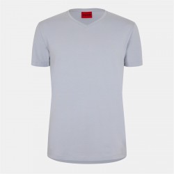 Тениска Hugo Hugo Short Sleeve V Neck T Shirt - Medium Grey тениска,облекла,на,разпродажба,мъжки,тениски,hugo,hugo,short,sleeve,v,neck,t,shirt,medium,grey