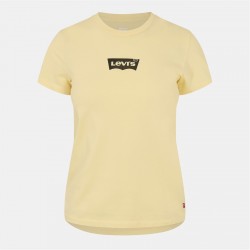 тениска,дамски,топове,levis,print,t,shirt,butter,yellow