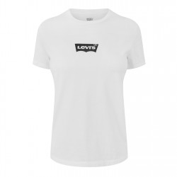 тениска,дамски,топове,levis,print,t,shirt,batwing,white