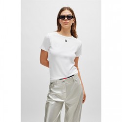 тениска,дамски,тениски,hugo,logo,t,shirt,white
