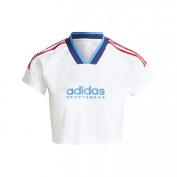 дамска,фланелка,разпродажба,adidas,дамски,топове,adidas,house,of,tiro,nations,pack,cut,3,stripes,crop,jersey,womens,white