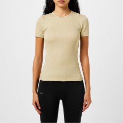 тениска,дамски,топове,pangaia,lightweight,rib,t,shirt,maitake,beige